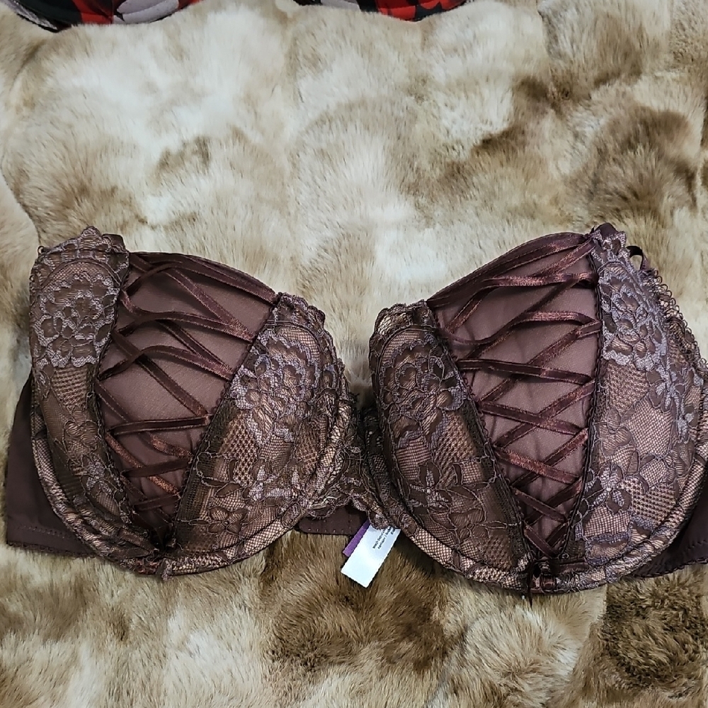 Lace Bra in Brown